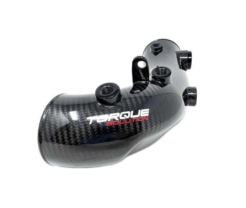 Torque Solution HD Hard Turbo Inlet Carbon Fiber 84mm / 3.3" Subaru WRX 02-07 / STI 04-21 | TS-SU-881CF-84