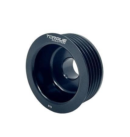 Torque Solution Lightweight Alternator Pulley Black Subaru WRX 06-14 / STI 07-21 | TS-SU-878
