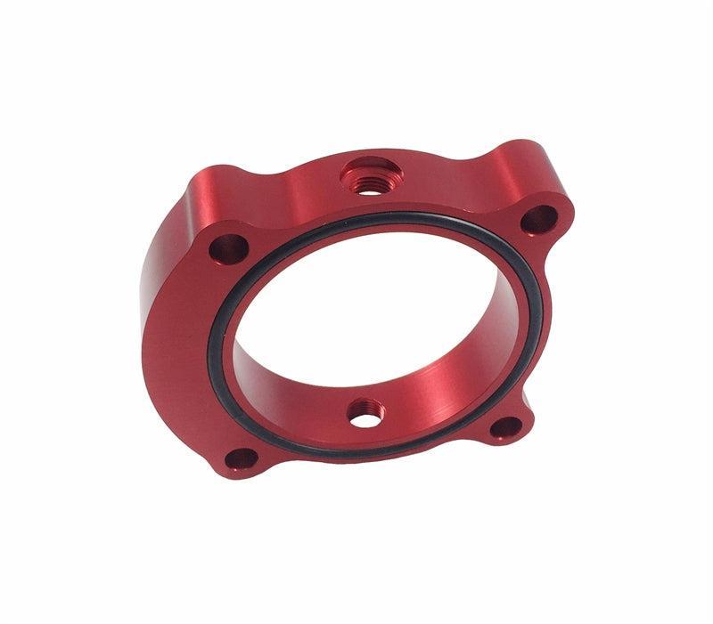Torque Solution Throttle Body Spacer Hyundai Genesis Coupe 2.0T 2013+ Red | TS-TBS-029R