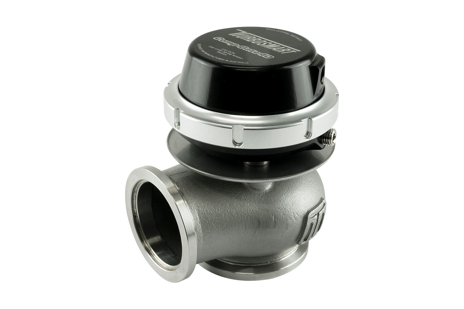 Turbosmart Comp-Gate40 External Wastegate Black Compgate 40mm - (Includes 7 PSI Spring) | TS-0505-1006