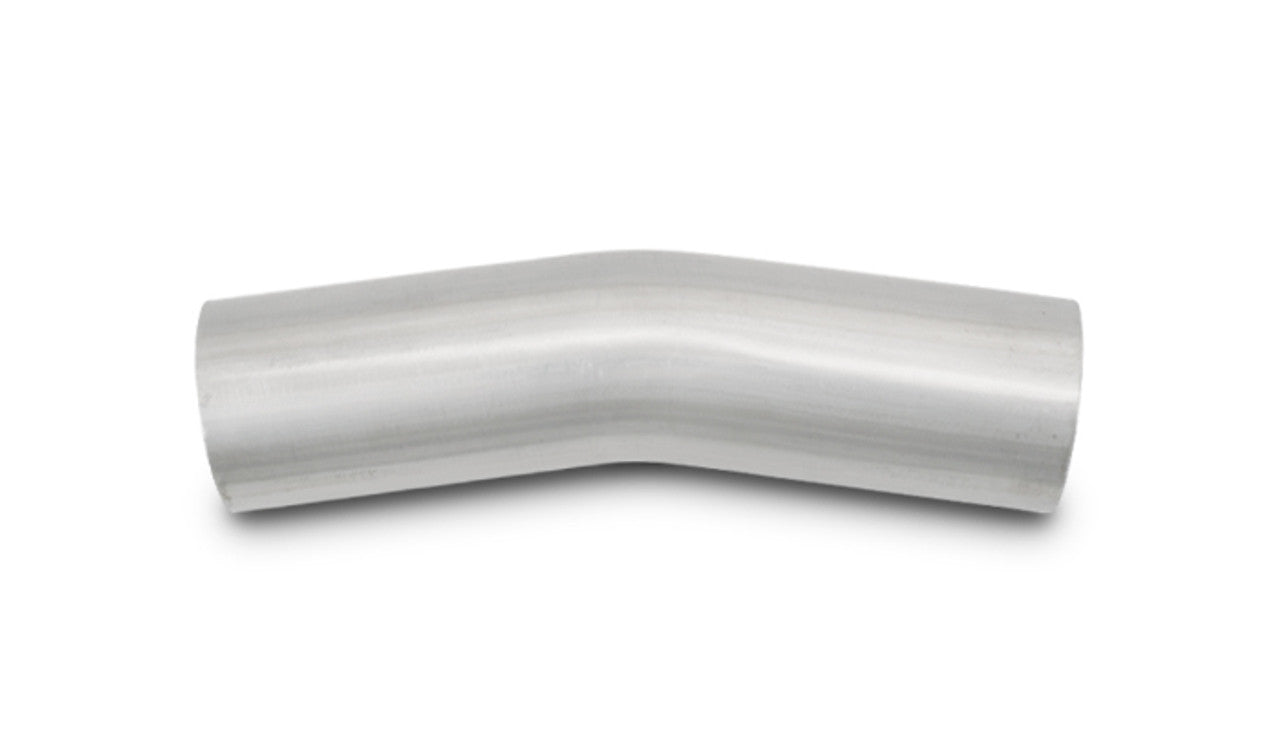 Vibrant 15 deg Mandrel Bend Tube T304 Stainless Steel Tube Diameter - 2.25" O.D. Centerline Radius - 3.375" Leg Length A - 5" Leg Length B - 5" | 13128
