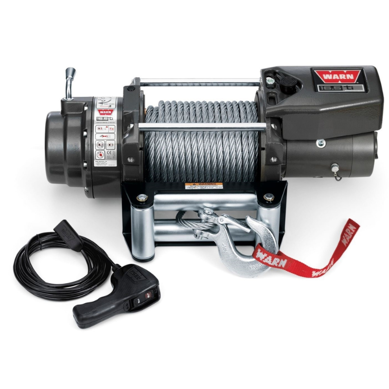 Warn 16.5TI Heavyweight Winch, Pull Capacity 16,500 lb, 90 Feet Steel Rope Model 68801