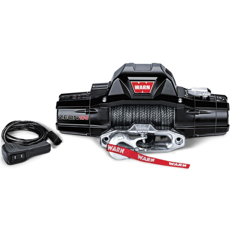 Warn ZEON 10-S Winch, Pull Capacity 10,000 lb, 100 Feet Of Synthetic Rope Model 89611