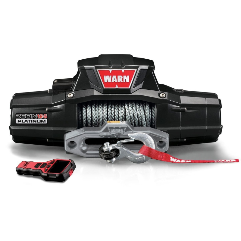 Warn ZEON 12-S Platinum Winch, Pull Capacity 12,000 lb, 80 Feet Of Spydura Pro Synthetic Rope Model 95960