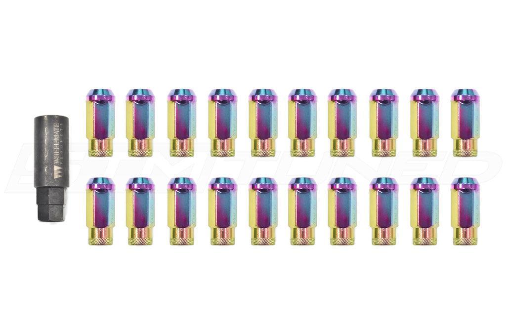 Wheel Mate Monster Open End Lug Nut Set of 20 Chrome Neon 14x1.50 | 33006N