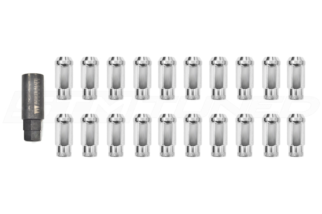 Wheel Mate Monster Open End Lug Nut Set of 20 Silver 14x1.50 | 33006S