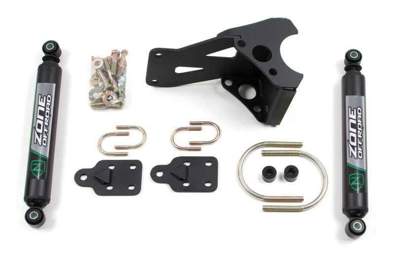 Zone Offroad 05-21 Ford F-250/F-350 SuperDuty Dual Steering Stabilizer Kit - Black ZON7350