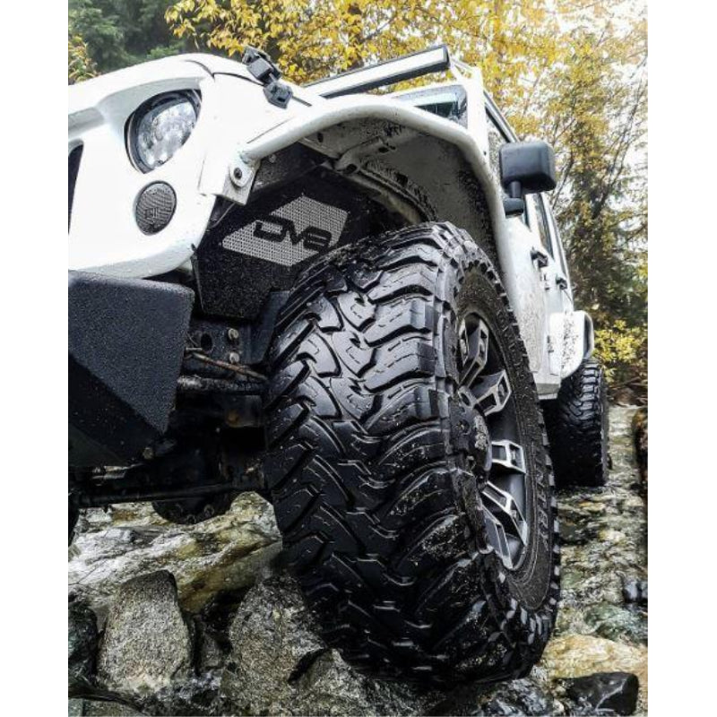 DV8 Offroad 2007-2018 Jeep Wrangler JK JKU Front Inner Fenders Black or Raw Model INFEND-01FB