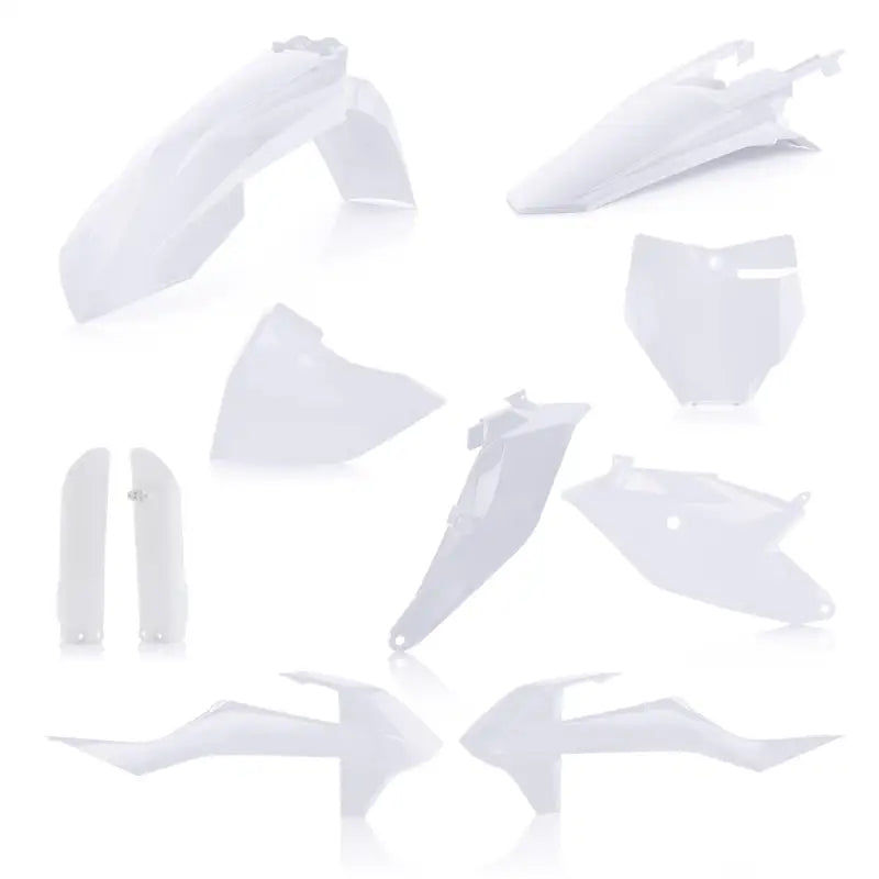 Acerbis Full Plastic Kit White with Front Fender and Radiator Scoops wps-26860-26811