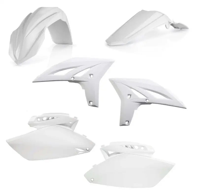 Acerbis White Plastic Kit with Front and Rear Fenders, Side Panels, and Radiator Scoops wps-21718-90002