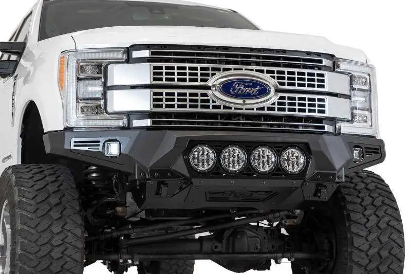 Addictive Desert Designs 17-20 Ford Super Duty Bomber Front Bumper w/ Mounts For 4 Rigid 360 6in f160014110103