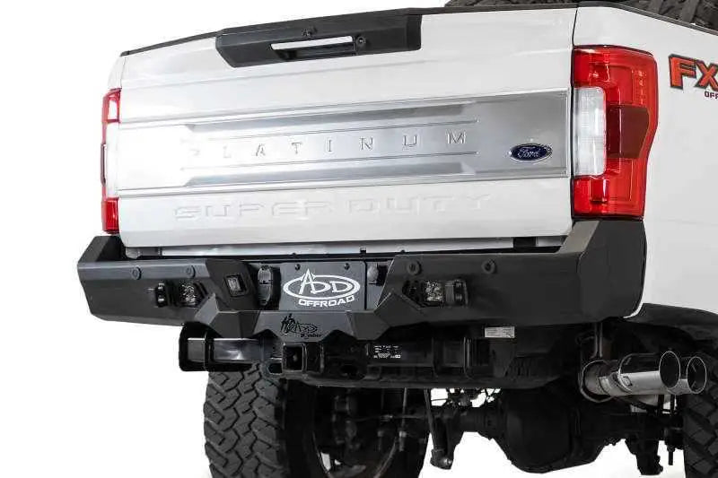 Addictive Desert Designs 17-20 Ford Super Duty Bomber HD Rear Bumper w/ Mounts For Cube Lights r160051280103