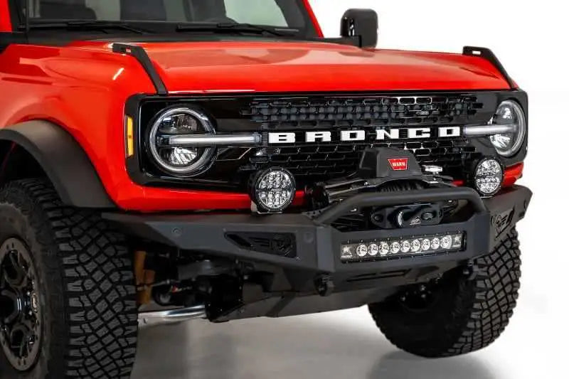 Addictive Desert Designs 2021+ Ford Bronco Rock Fighter Front Bumper - Hammer Black f230181060103