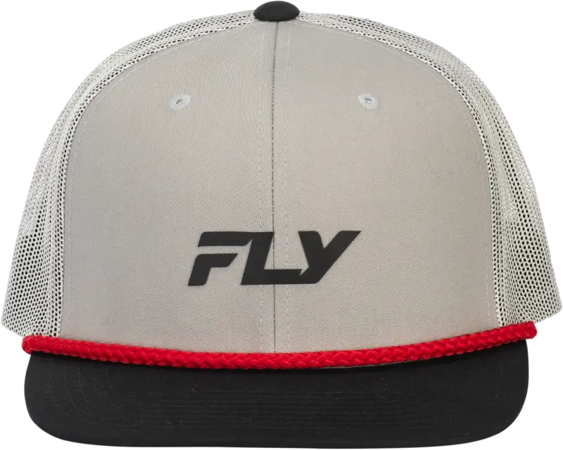 Adjustable Grey Fly Trucker Hat with Curved Bill 351-1011