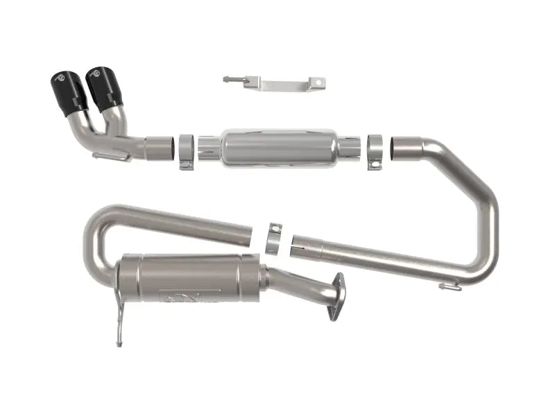 aFe 18-21 Suzuki Jimny Takeda 2-1/4in. 304 SS Cat-Back Exhaust w/ Blk Tip afe49-37020-b