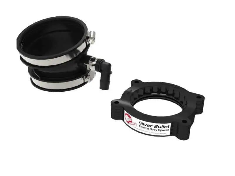 aFe 2020 Vette C8 Silver Bullet Aluminum Throttle Body Spacer / Works With aFe Intake Only - Black 46-34023b