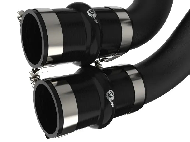aFe 21-22 Ford F-150/Raptor V6-3.5L (tt) BladeRunner 2.5in Aluminum Hot Charge Pipe Black afe46-20518-b