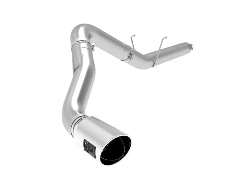 aFe ATLAS 5in Alum Steel DPF-Back Exhaust System w/Polished Tip 19-20 Ram Diesel Trucks L6-6.7L (td) 49-02075-p