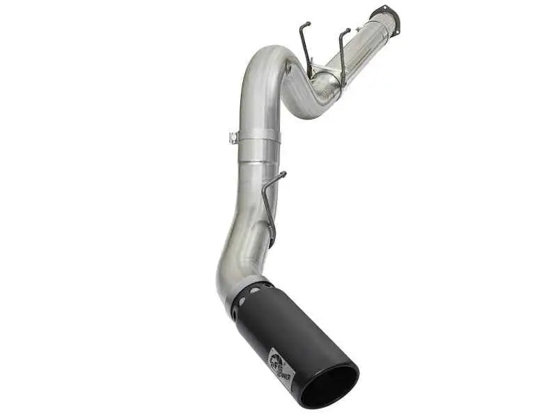 aFe ATLAS 5in DPF-Back Alum Steel Exhaust System w/Black Tip 2017 Ford Diesel Trucks V8-6.7L (td) 49-03090-b
