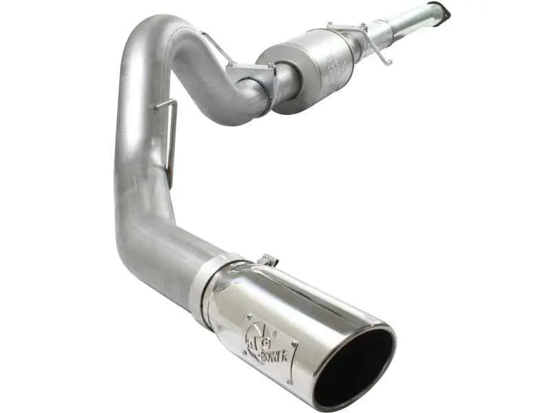 aFe Atlas Exhaust 4in Aluminized Cat-Back w/ 304 SS Polished Tip 11-13 Ford F-150 EcoBoost V6 3.5L 49-03041-p