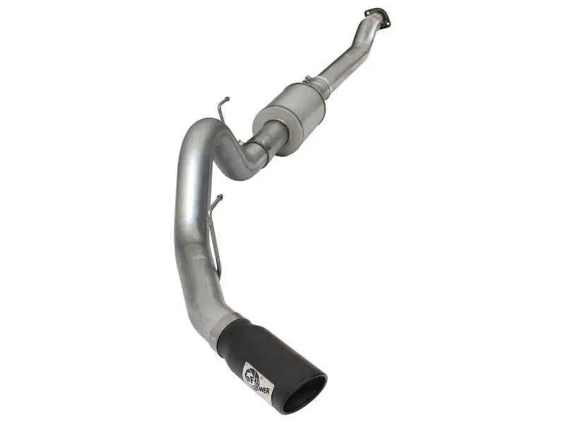 aFe Atlas Exhausts 4in Cat-Back Aluminized Steel Exhaust Sys 2015 Ford F-150 V6 3.5L (tt) Black Tip 49-03069-b