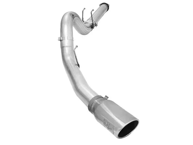 aFe Atlas Exhausts 5in DPF-Back Aluminized Steel Exhaust 2015 Ford Diesel V8 6.7L (td) Polished Tip 49-03064-p
