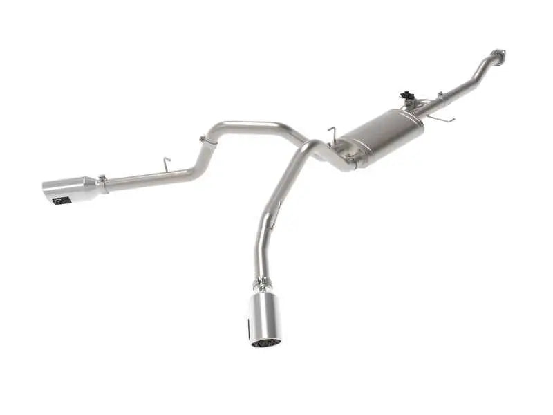 aFe Gemini XV 3in 304 SS Cat-Back Exhaust 15-20 Ford F-150 V6 2.7L/3.5 w/ Polished Tips 49-33123-p