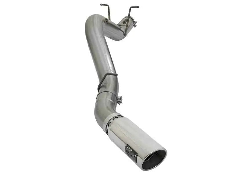 aFe LARGE BORE HD 5in 409-SS DPF-Back Exhaust w/Polished Tip 2017 GM Duramax V8-6.6L (td) L5P 49-44085-p