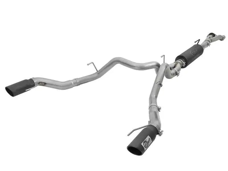 aFe MACH Force-Xp 3in to 3-1/2in 304 SS Cat-Back Exhaust w/Black Tip 17-18 Ford F-150 Raptor V6 3.5L 49-33094-b