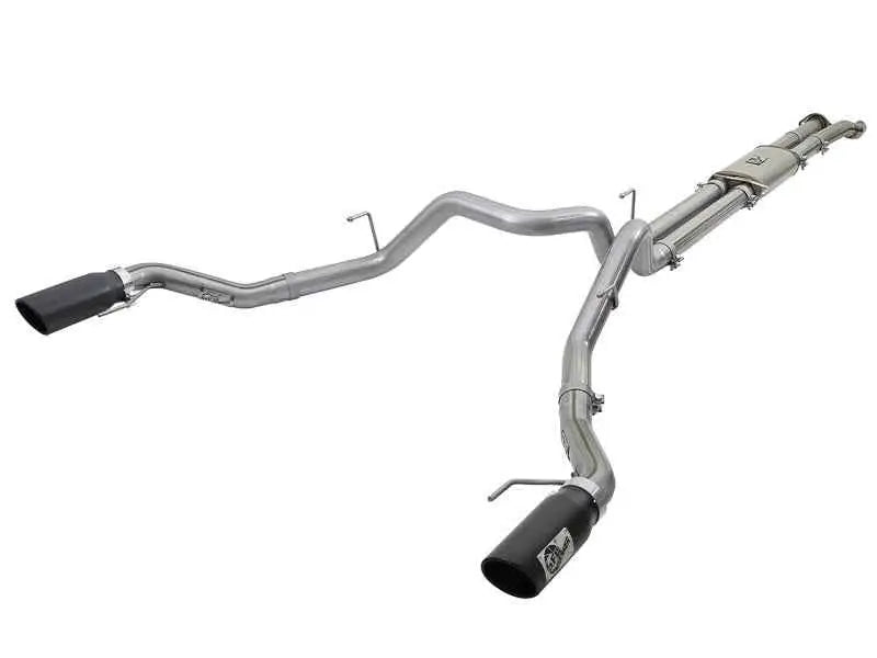 aFe MACHForce XP 3in 409-SS Exhaust Cat-Back 2017 Ford F-150 Raptor V6-3.5L (tt) w/ Black Tip 49-43045-b