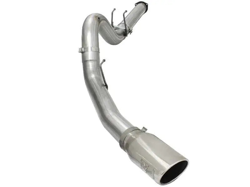 aFe MACHForce XP Exhaust 5in DPF-Back SS Exh 2015 Ford Turbo Diesel V8 6.7L Polished Tip 49-43064-p