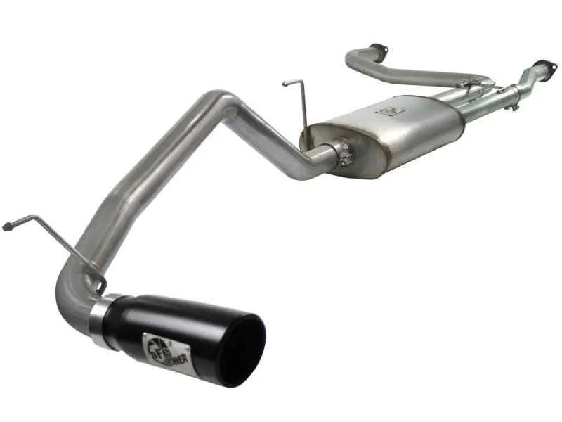 aFe MACHForce XP Exhaust Cat-Back 2.5/3in SS-409 w/ Black Tip 04-12 Nissan Titan V8 5.6L 49-46102-b
