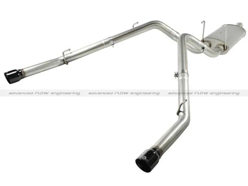 aFe MACHForce XP Exhausts Cat-Back SS-409 EXH CB Dodge Ram 1500 5.7L HEMI 09-13 Glossed Black 49-42013-b