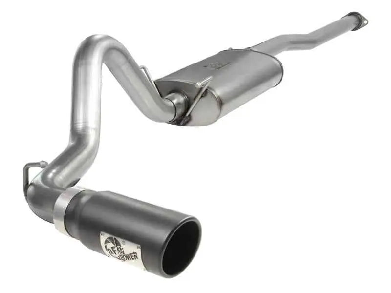 aFe MACHForce XP Exhausts Cat-Back SS-409 EXH CB Toyota Tacoma 05-13 V6-4.0L (Blk Tip) 49-46001-1b