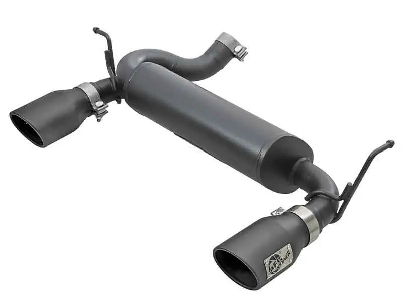 aFe Rebel Series 2.5in 409 SS Axle-Back Exhaust w/ Black Tips 2007+ Jeep Wrangler (JK) V6 3.6L/3.8L 49-48061-b