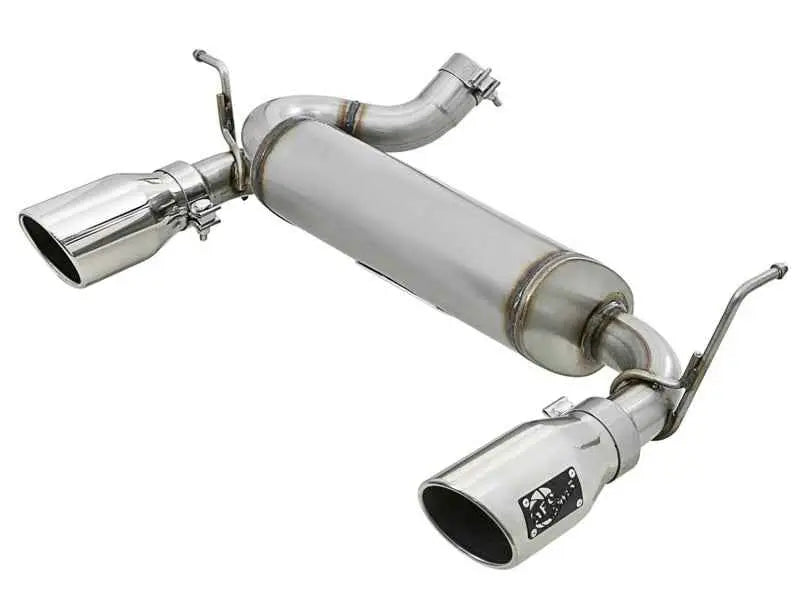 aFe Rebel Series 2.5in 409 SS Axle-Back Exhaust w/Polished Tips 07+ Jeep Wrangler (JK) V6 3.6L/3.8L 49-48061-p