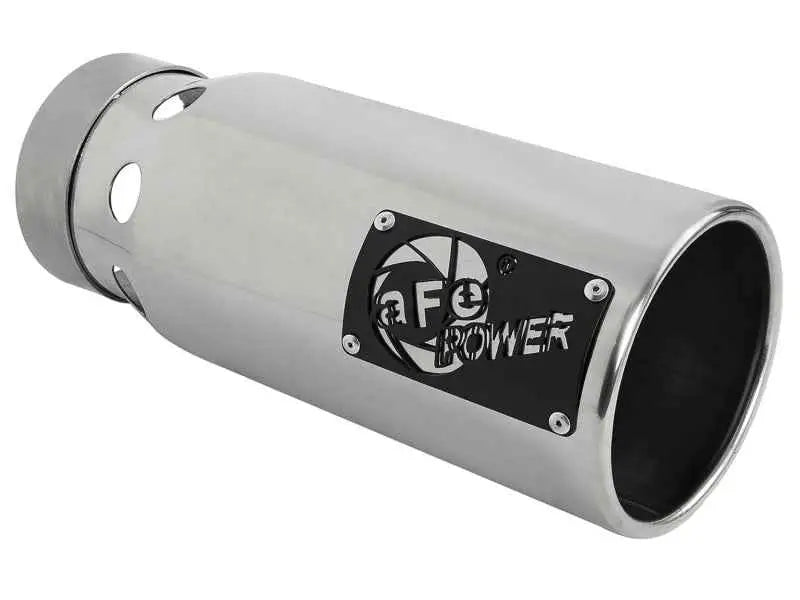 aFe SATURN 4S 4in SS Intercooled Exhaust Tip - Polished 4in In x 5in Out x 12in L Bolt-On 49t40501-p122