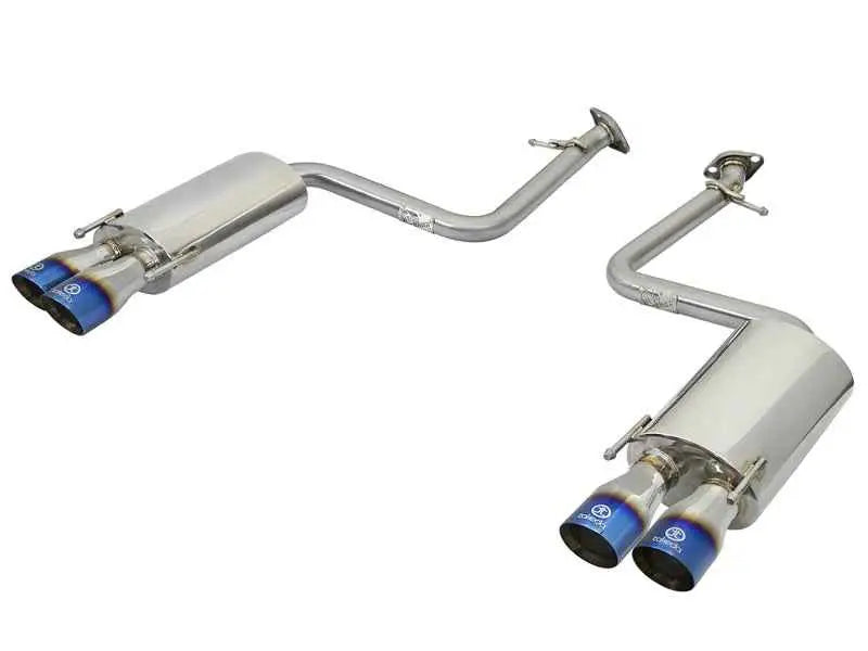aFe Takeda 16-17 Lexus RC 200T 2.0L (t) 2in. SS Axle-Back Exhaust System w/Polished Blue Tips 49-36037-l