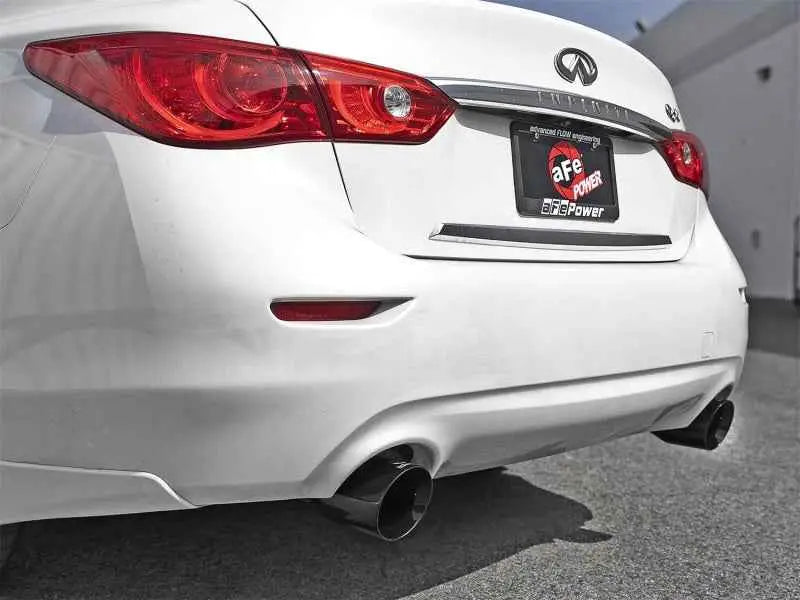 aFe Takeda 2.5in 304 SS Axle-Back Exhaust w/ Black Tips 16-18 Infiniti Q50 V6-3.0L (tt) 49-36130nm-b