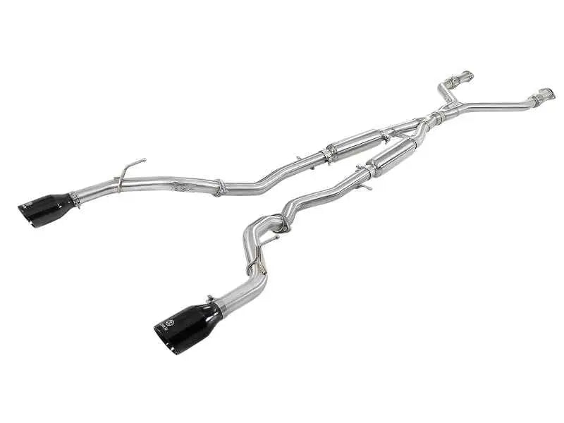aFe Takeda 2.5in 304 SS Cat-Back Exhaust System w/ Black Tips 16-18 Infiniti Q50 V6-3.0L (tt) 49-36132nm-b