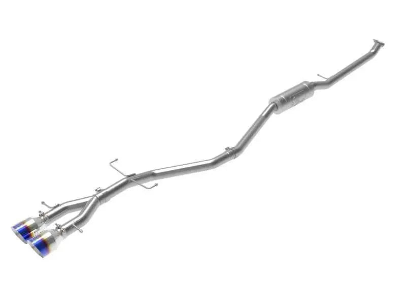 aFe Takeda 2.5in 304SS Cat-Back Exhaust System 17-20 Honda Civic SI Coupe L4-1.5L (t) - BL Flame Tip 49-36620-l
