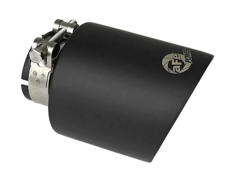 aFe Takeda 304 SS Clamp-On Exhaust Tip 2.5in. Inlet / 4.5in. Outlet / 7in. L - Black 49t25454-b072