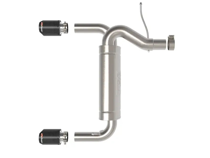 aFe Vulcan 3in 304 SS Axle-Back Exhaust 2021 Ford Bronco L4-2.3L (t)/V6-2.7L (tt) w/ Carbon Tips afe49-33137-c