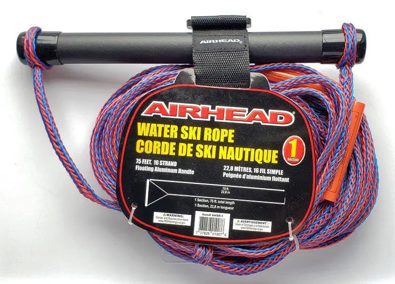AHSR-1 Airhead Ski Rope Rubber Handle 1 Section a4mahsr1
