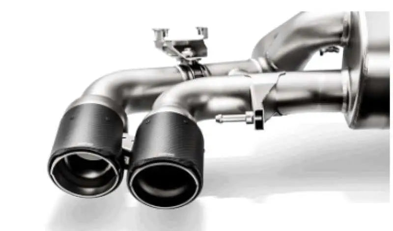 Akrapovic 18+ BMW M5 (F90) Evolution Tail Pipe Set (Carbon) w/ Red/White Akraprovic Logo tp-ct-47-rs