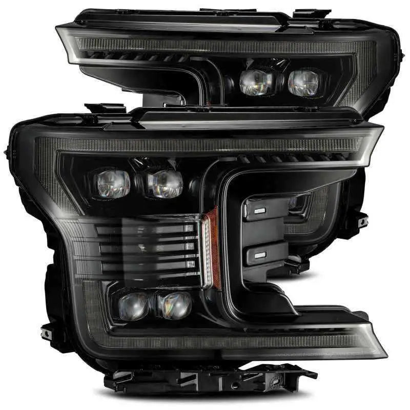 AlphaRex 18-20 Ford F-150 NOVA LED Proj Headlight Plank Style Alpha Blk w/Activ Light/Seq Signal/DRL 880165
