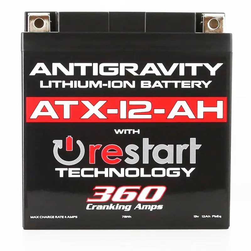 Antigravity YTX12B-BS Lithium Battery w/Re-Start antag-atx12-ah-rs