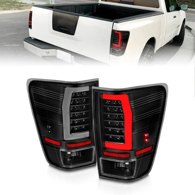 Anzo 04-15 Nissan Titan Full LED Tailights Black Housing Clear Lens anz311420