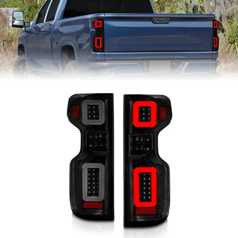 Anzo 19-21 Chevy Silverado Work TruckFull LED Tailights Black Housing Smoke Lens G2 (w/C Light Bars) anz311418