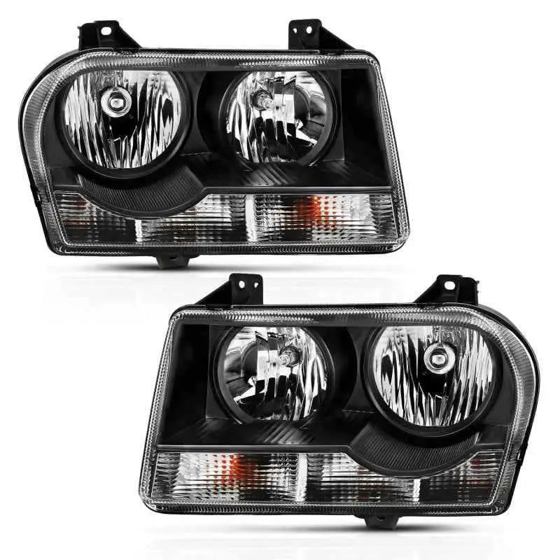 ANZO 2005-2010 Chrysler 300 Crystal Headlight Black 121544